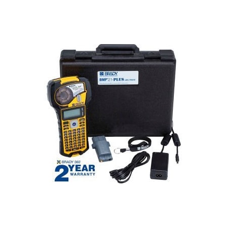 Brady Brady BMP21PLUSKIT1 21PLUS Label Printer wHard Case, Rechargeable Battery and AC Adapter BMP21-PLUS-KIT1